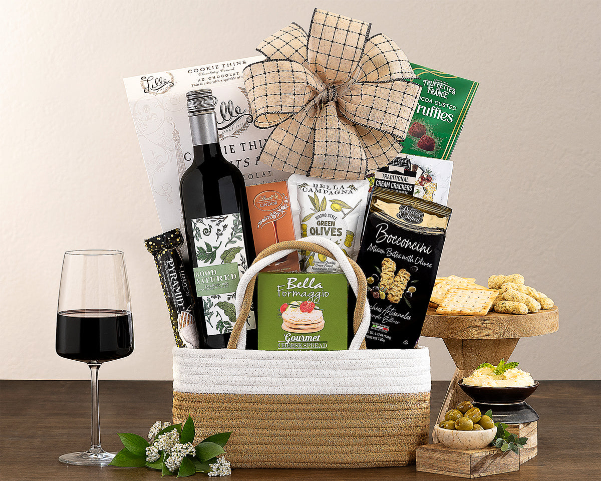 Good Natured Wine Merlot Gamay Noir Gift Basket